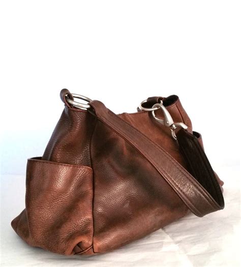 brown leather hobo purse.